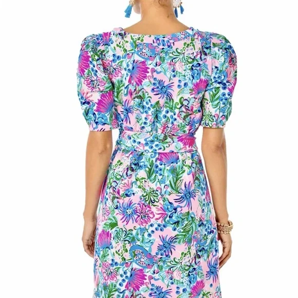 Lilly Pulitzer Harriet Mandevilla Baby Paradise Petals Terry Dress Size XS - Picture 2 of 14